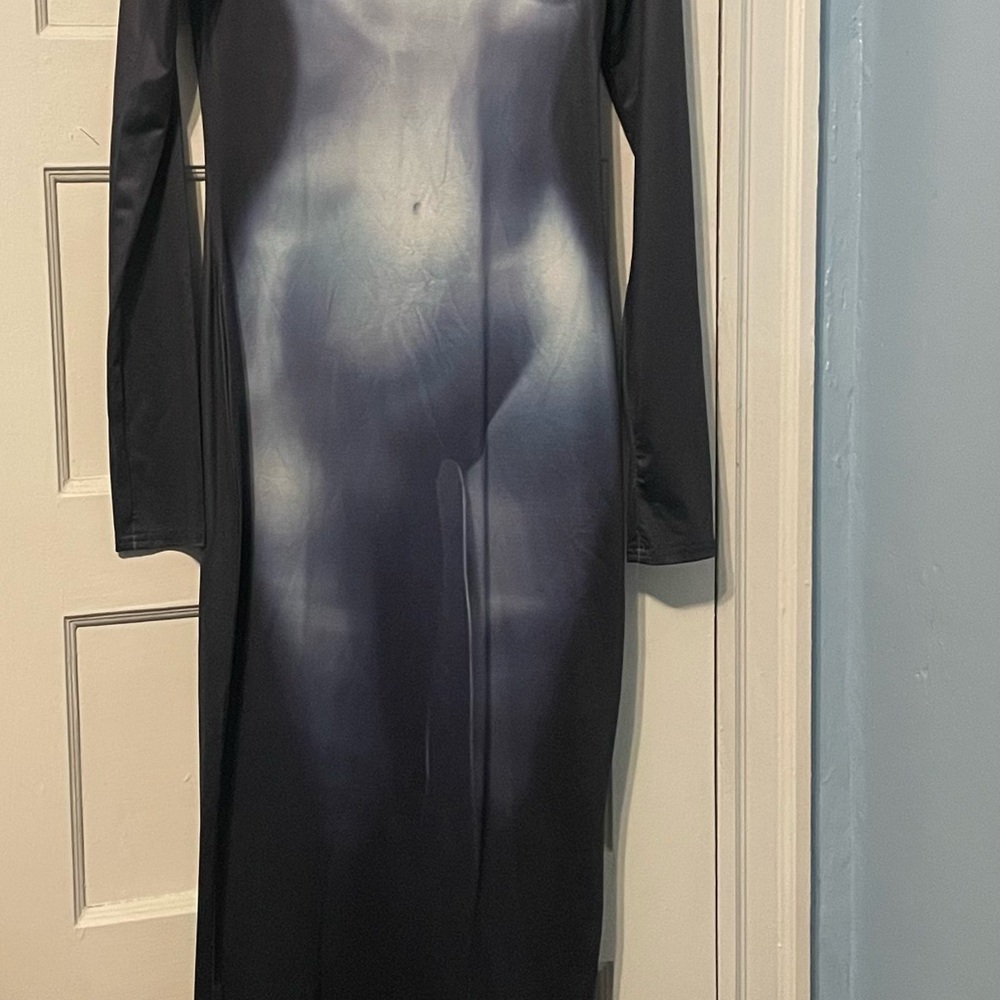 Elegant Black and Blue Women's Dress